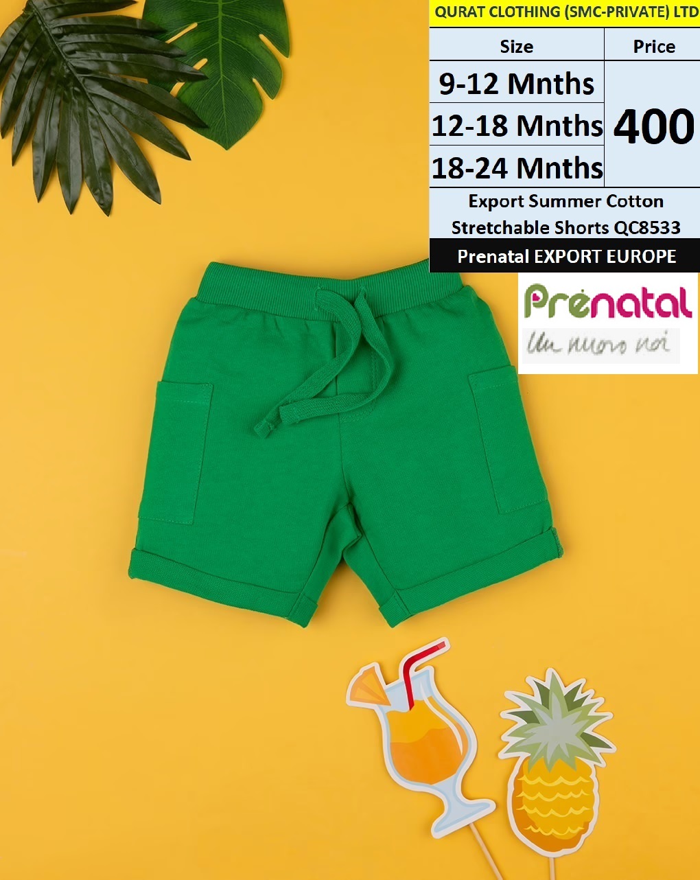 Prenatal Export Europe Summer Cotton Stretchable Shorts QC8533