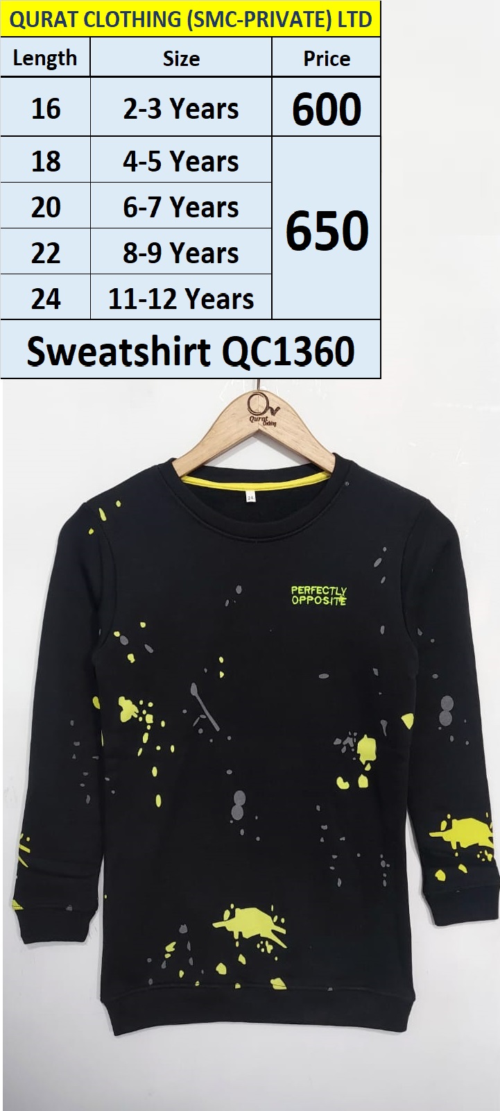 Black Perfectly Opposite Sweatshirt QC1360