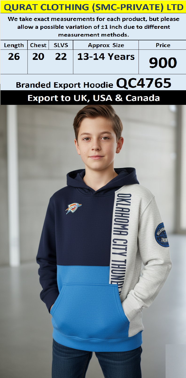 Branded Export UK, USA & Canada Top Brands Hoodie QC4765
