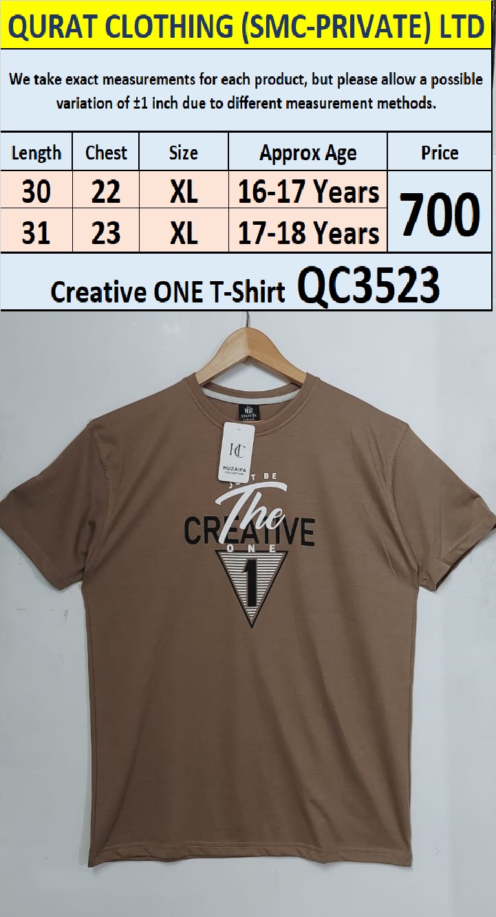 Soft Cotton Blended Creative ONE - T-Shirt QC3523