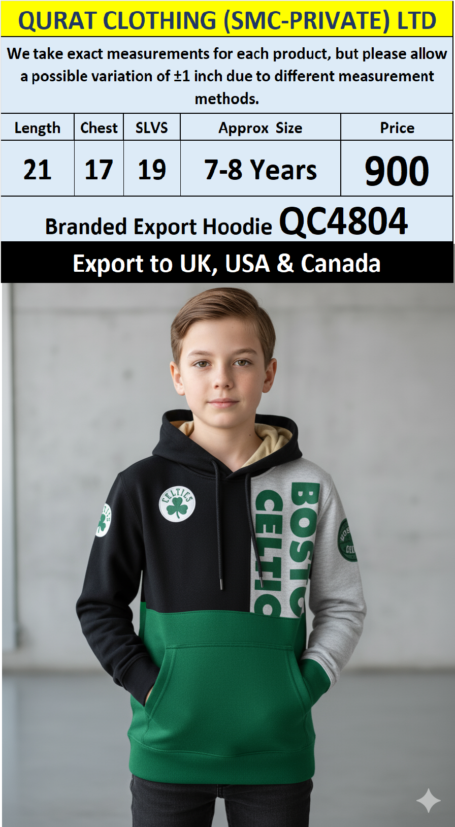 Branded Export UK, USA & Canada Top Brands Hoodie QC4804