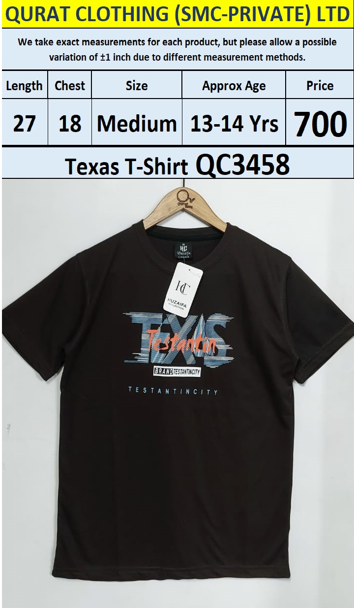 Soft Cotton Blended Texas T-Shirt QC3458