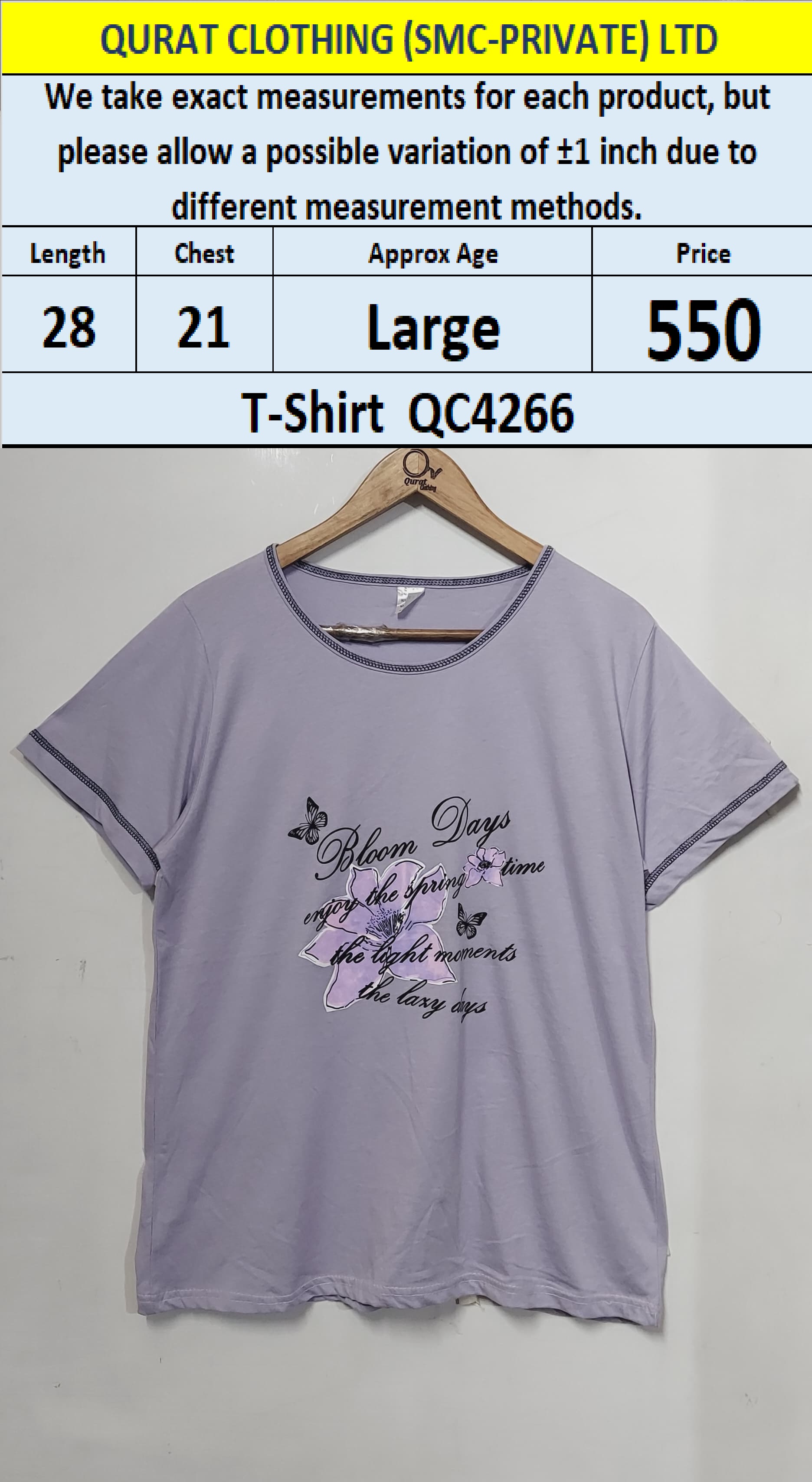 Branded Ladies T-shirt QC4266