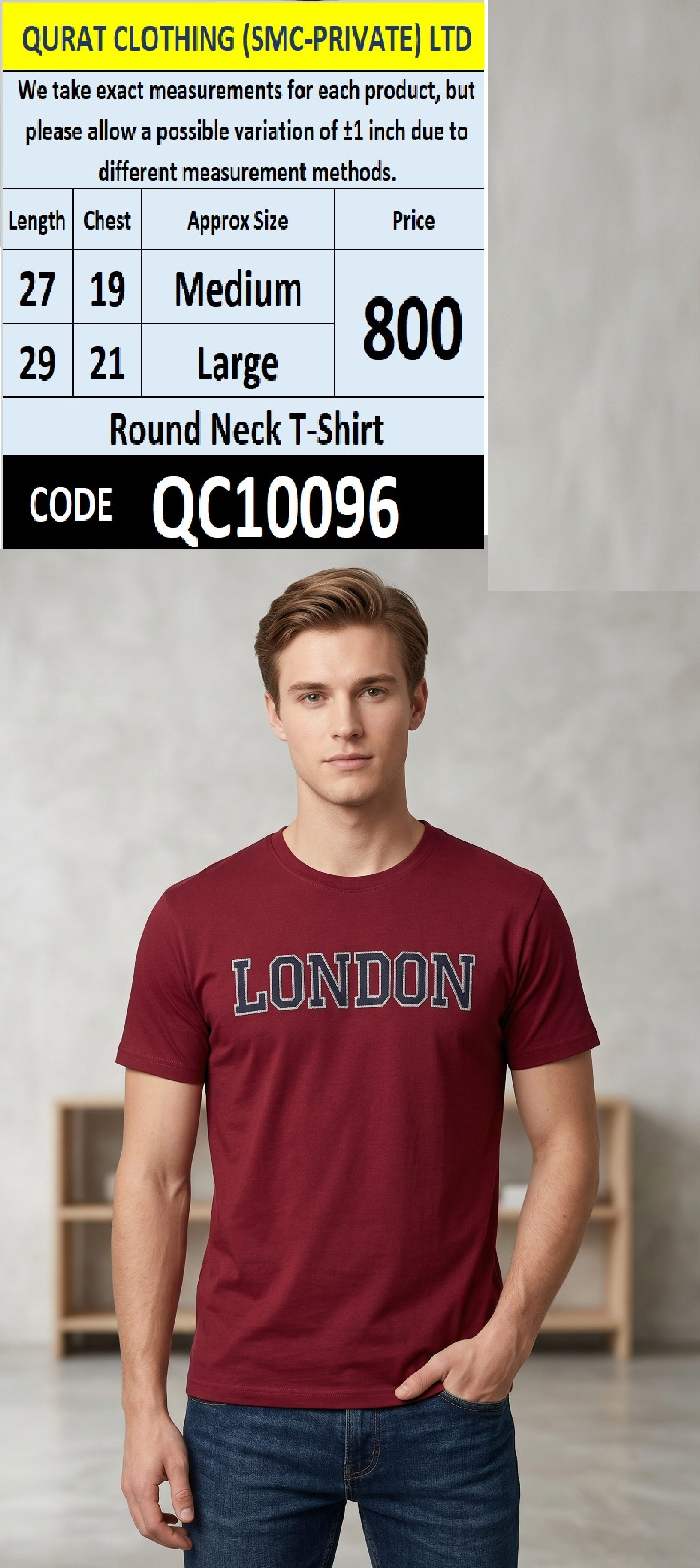 Round Neck Polo T-shirt - QC10096