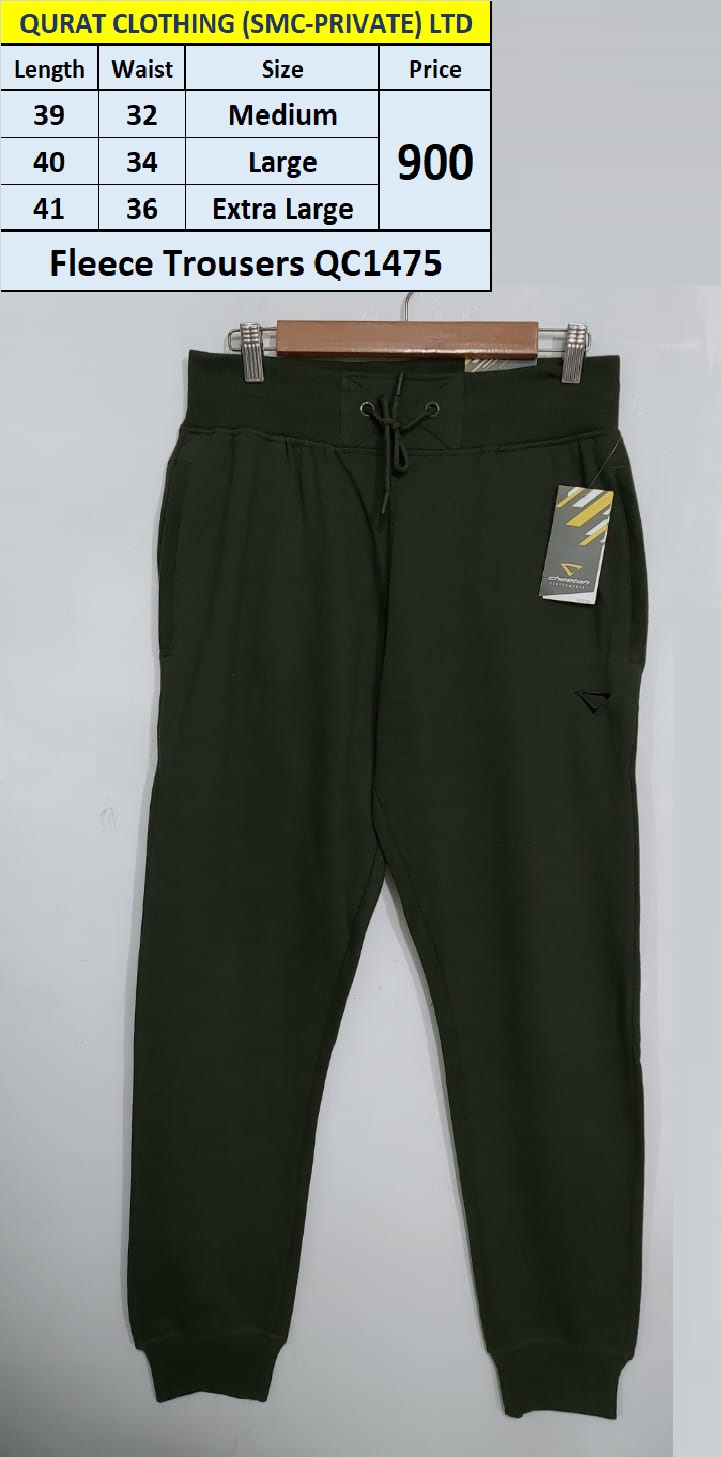 Branded Export Green cheetah Fleece Trouser QC1475