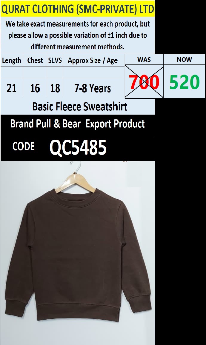 Brand Pull & Bear Fleece Sweatshirt Export Europe - QC5485