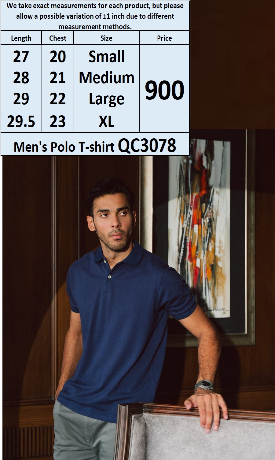 Branded Men's Polo T-shirt QC3078