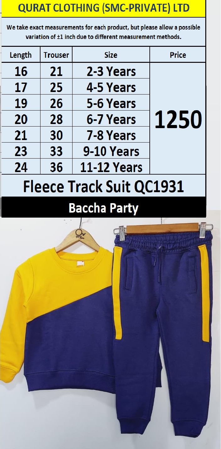 Baccha Party Brand Fleece Track Suit QC1931