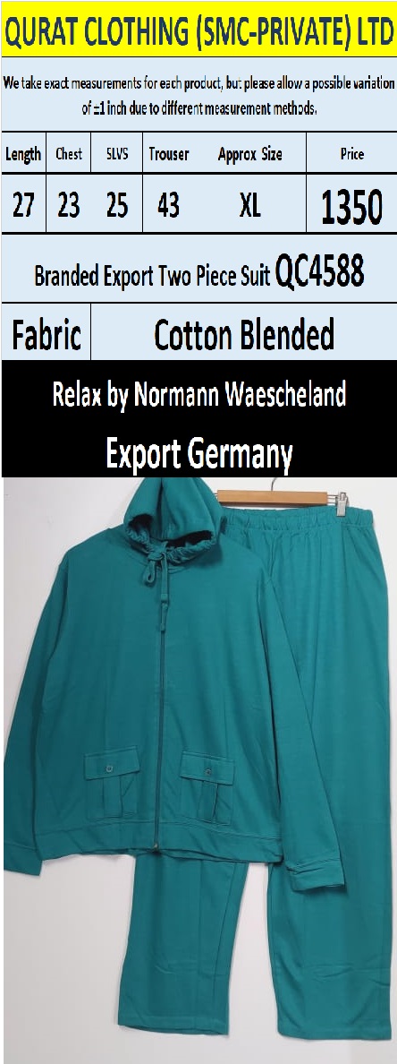 Relax by Normann Waescheland Branded Two Piece Suits QC4588 Export Germany