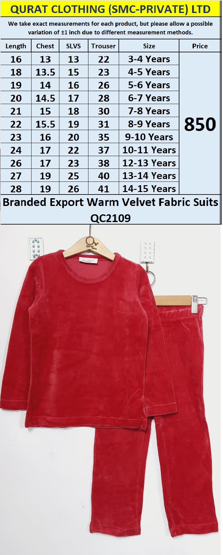 Branded Export Warm Velvet Fabric QC2109