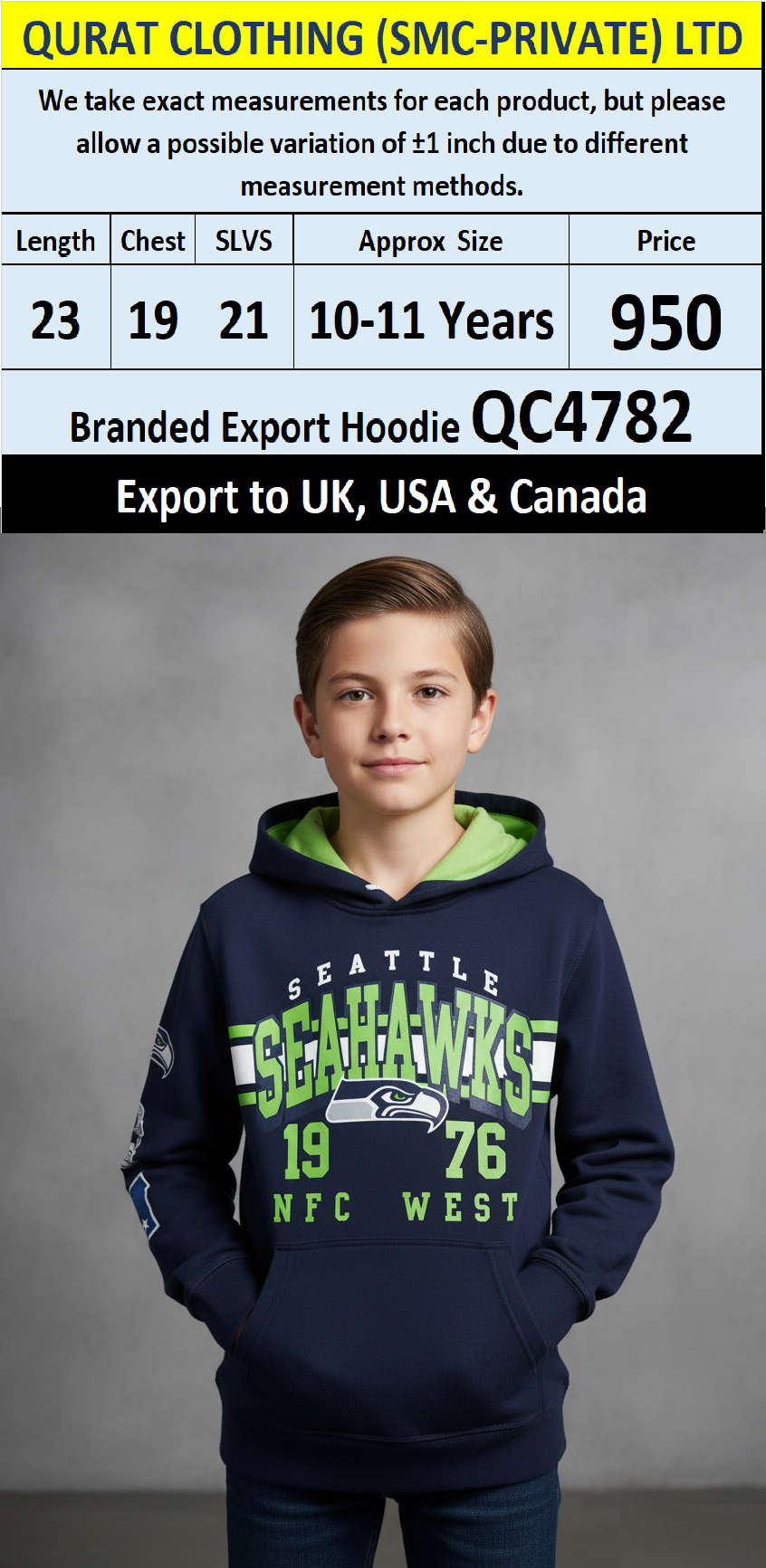 Branded Export UK, USA & Canada Top Brands Hoodie QC4782