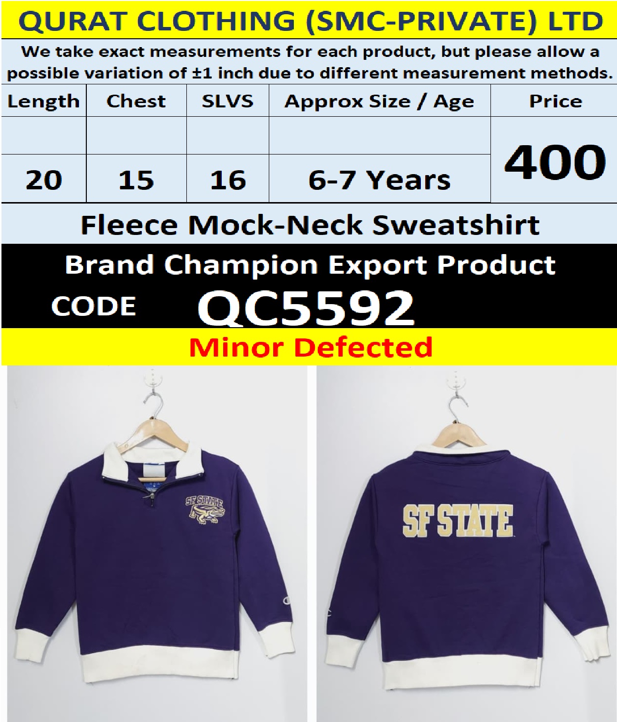 Branded Export Product (Minor Defected) - QC5592