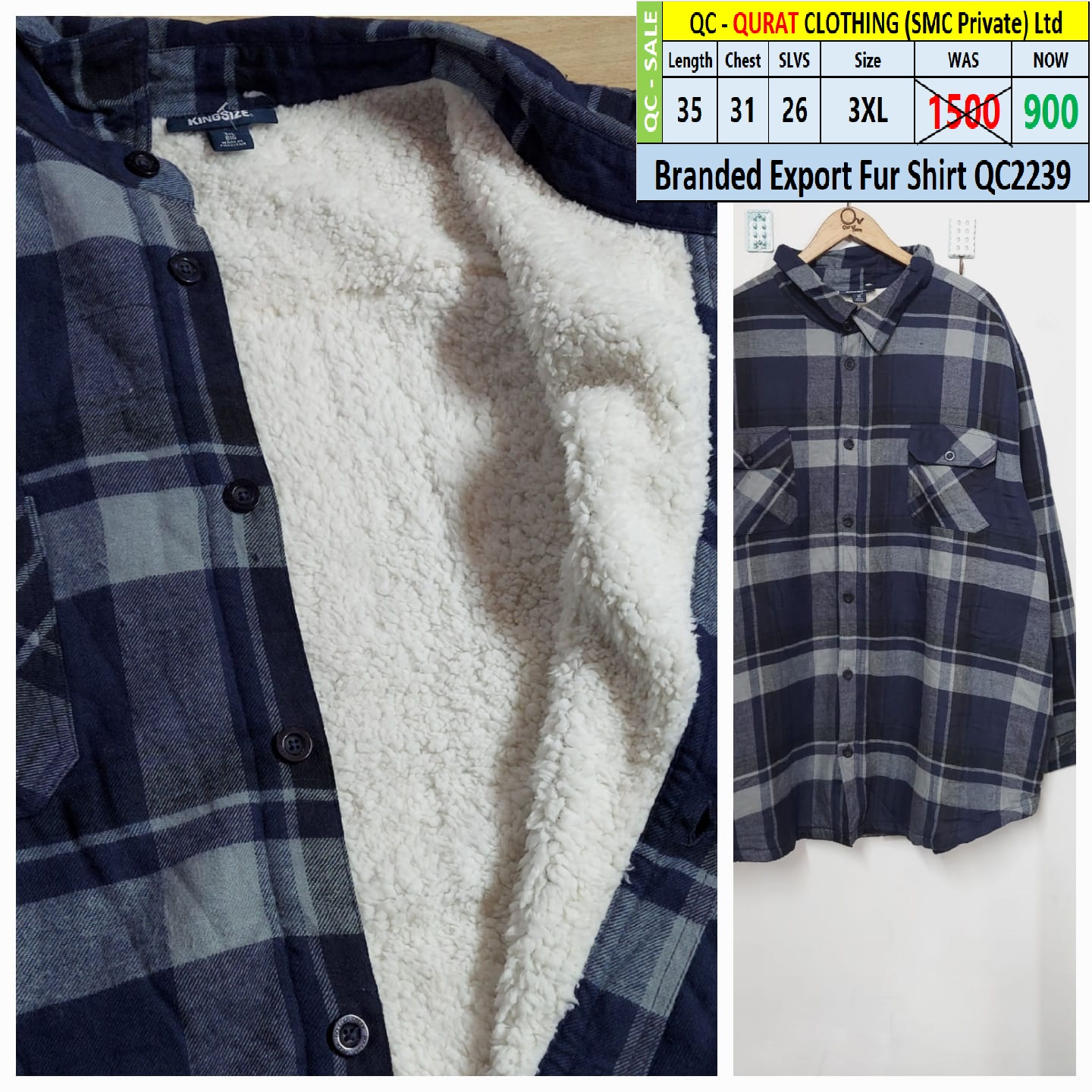 Branded Export Fur Shirt QC2239