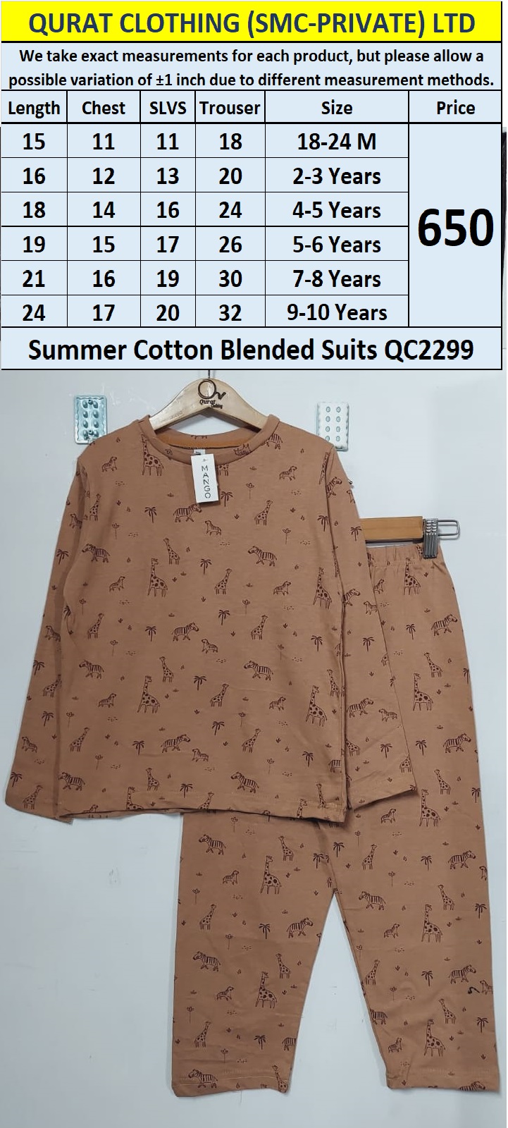 Summer Cotton Blended Suits QC2299