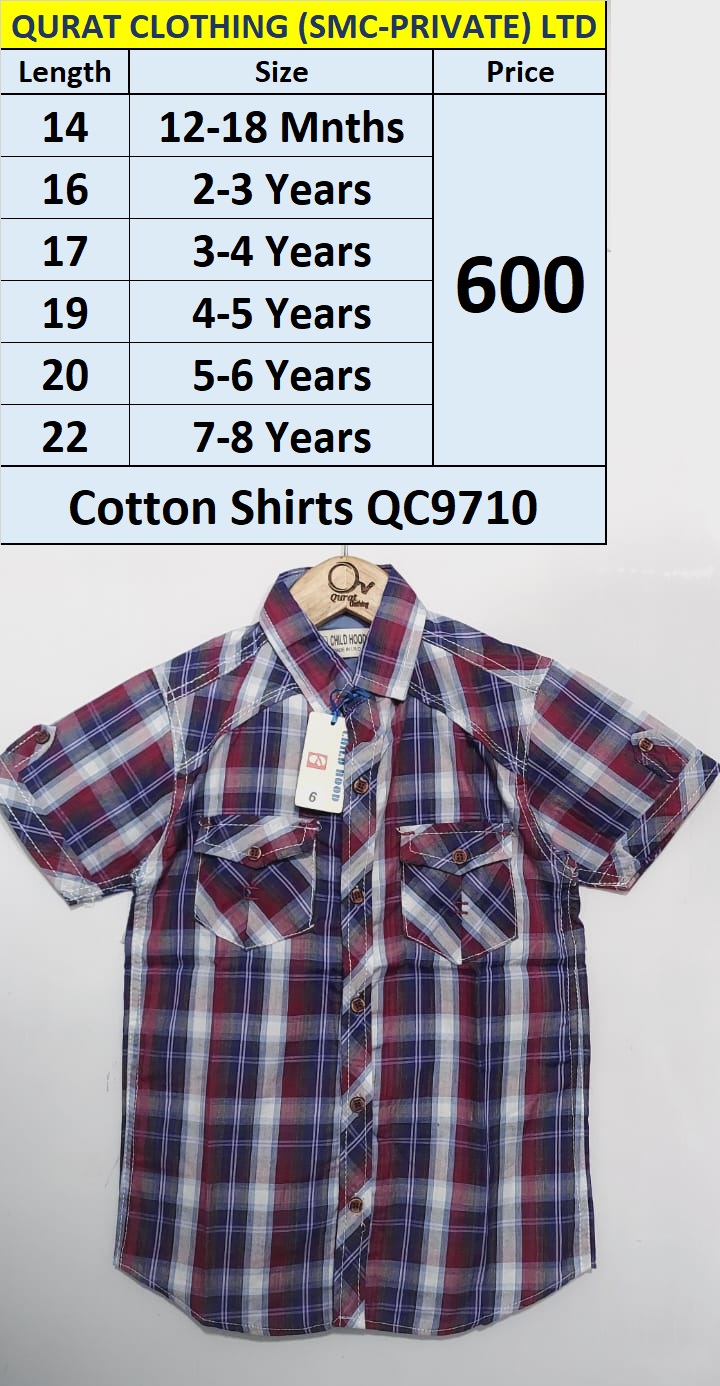 Summer Cotton Shirts QC9710 Brand Childhood