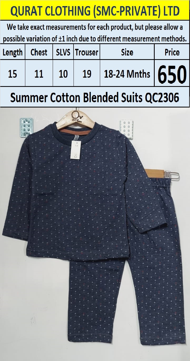 Summer Cotton Blended Suits QC2306