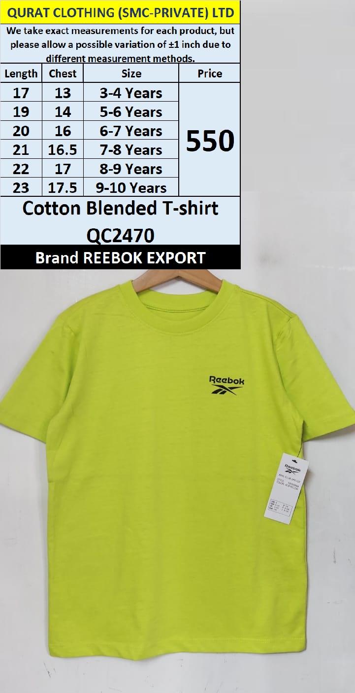 Reebok Brand Cotton Blended T-shirt QC2470 Export Product