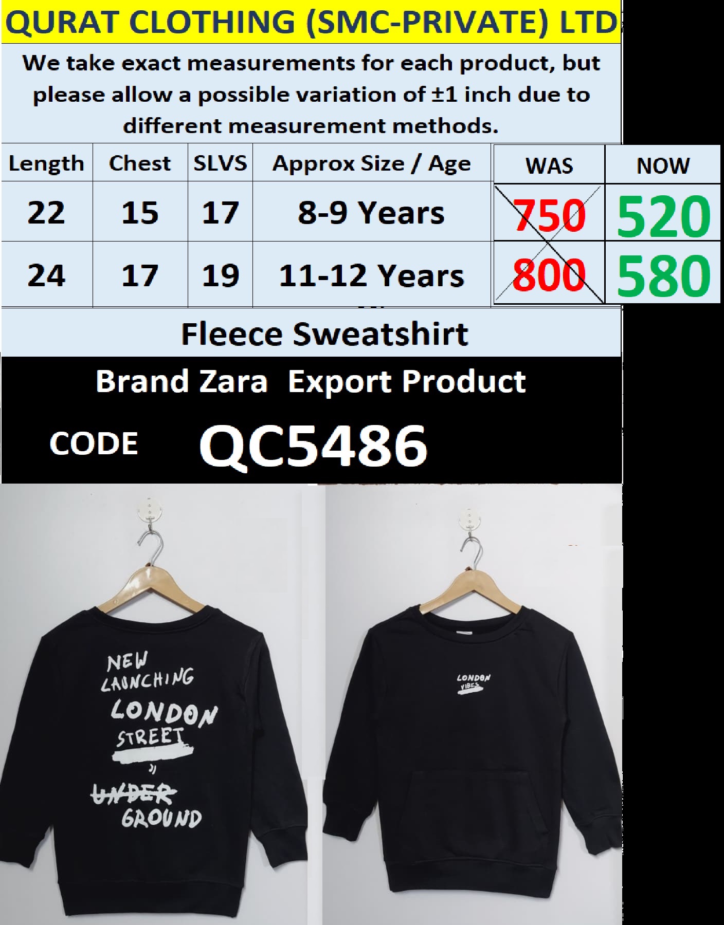 Brand ZARA Fleece Sweatshirt Export Europe - QC5486