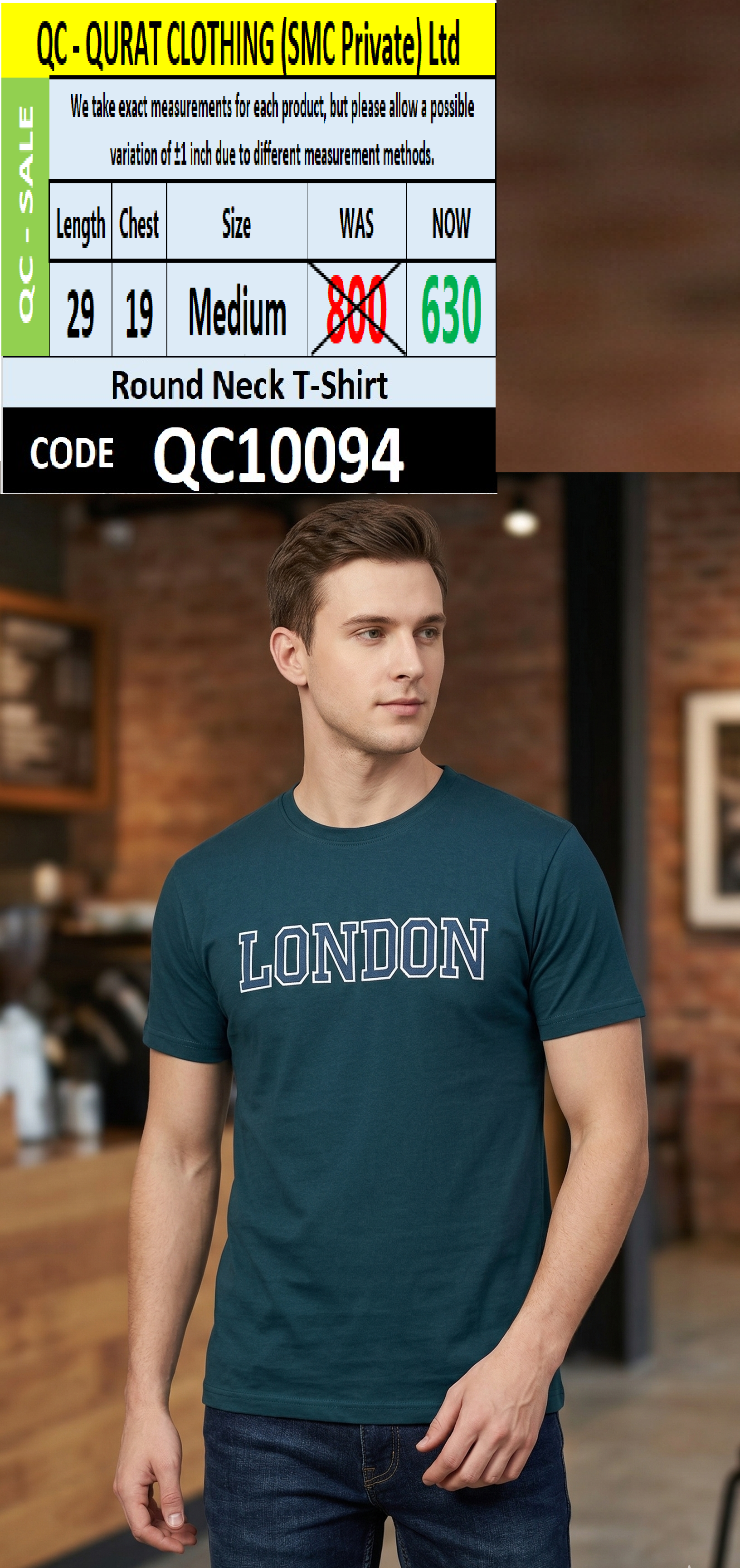 Round Neck Polo T-shirt - QC10094