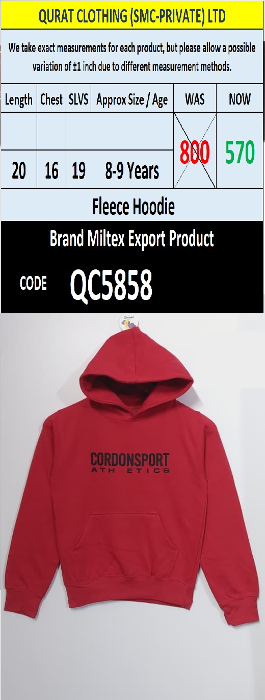 Top International Branded Export Hoodie / Sweatshirt Products - QC5858
