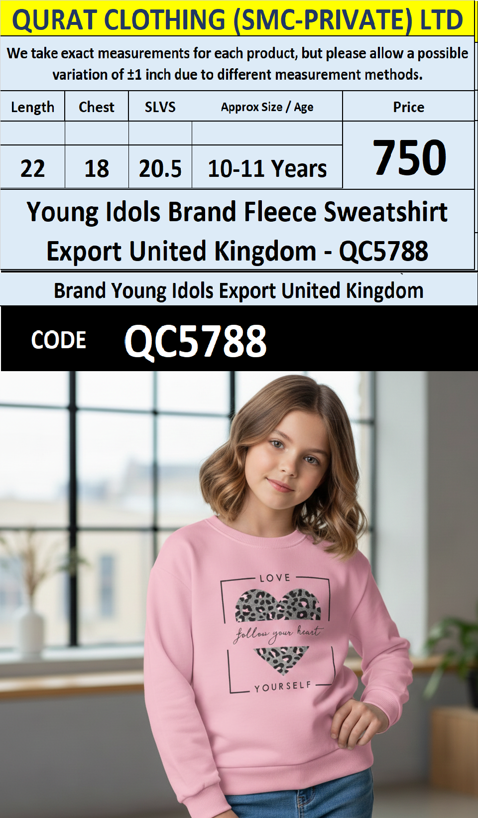 Young Idols Brand Fleece Sweatshirt Export United Kingdom - QC5788