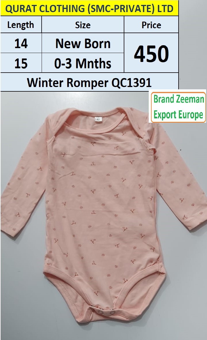 Zeeman Brand Pink Cute Romper QC1391 Export Europe