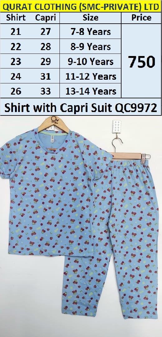 Shirt with Capri Suit QC9972