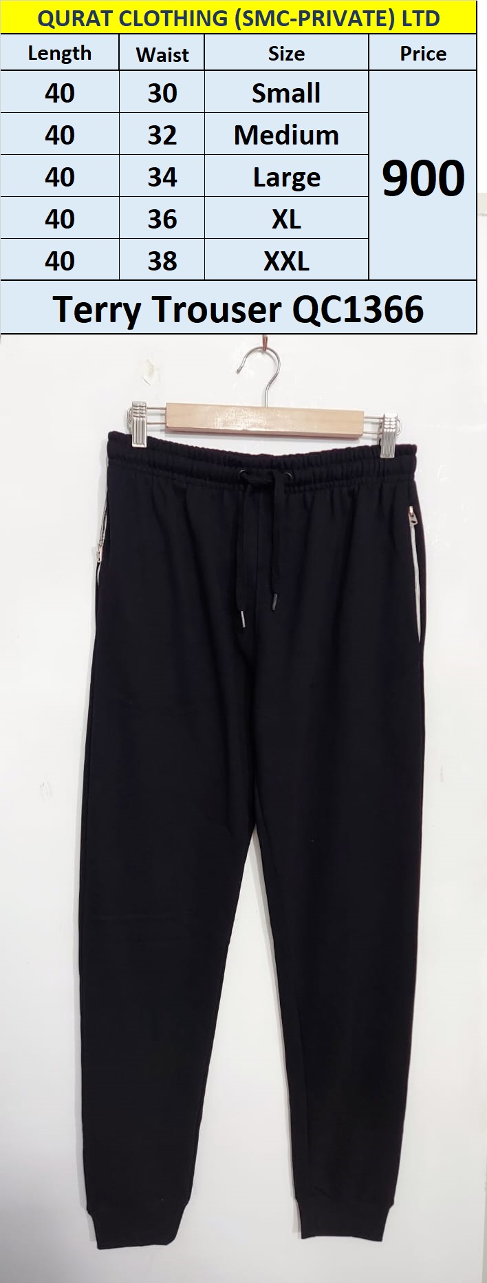 Terry Mens Trouser QC1366