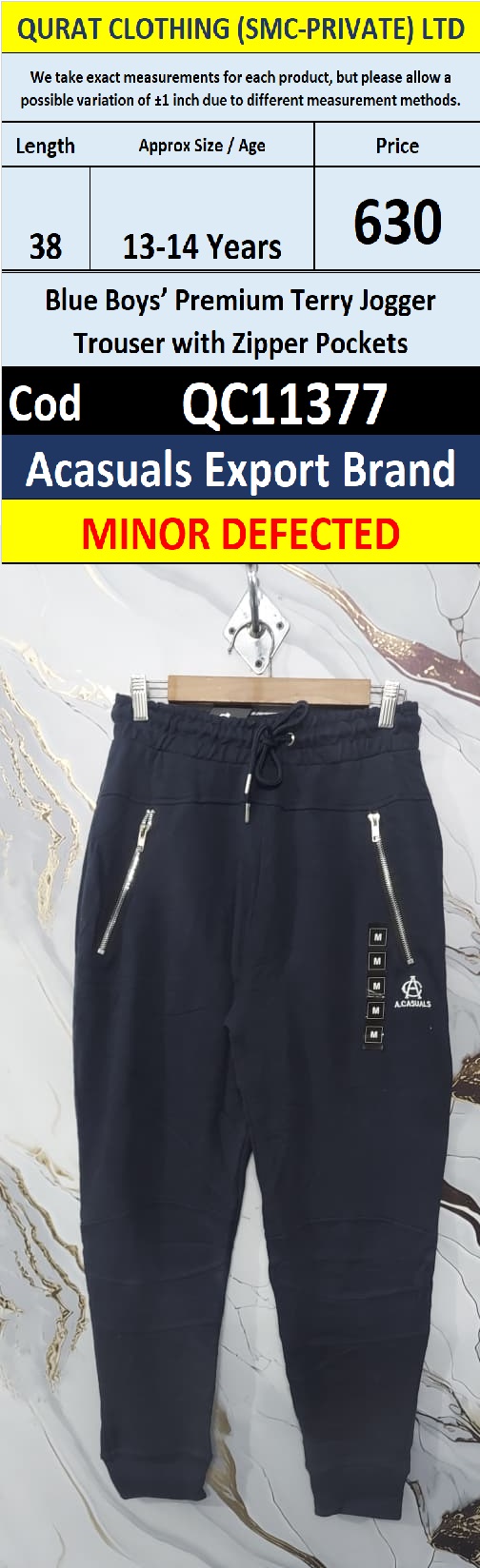 Terry Jogger Trouser with Zipper Pockets – QC11377 - Minor Defected