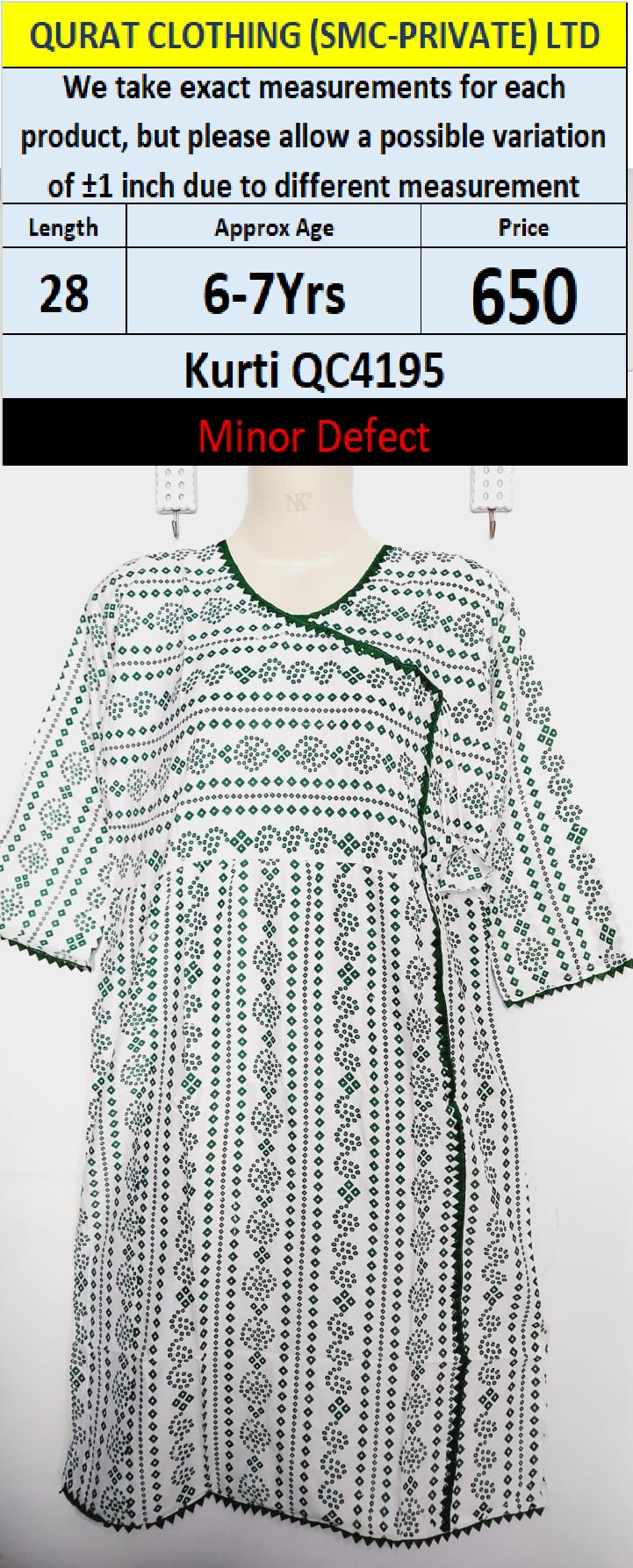 Top / Kurti QC4195 (Minor Defect