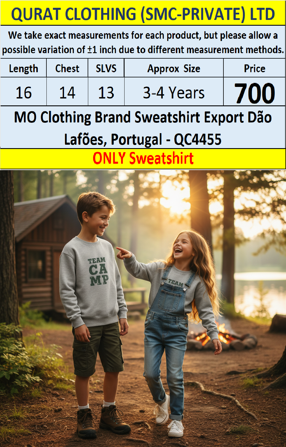 MO Clothing Brand Sweatshirt Export Dão Lafões, Portugal - QC4455