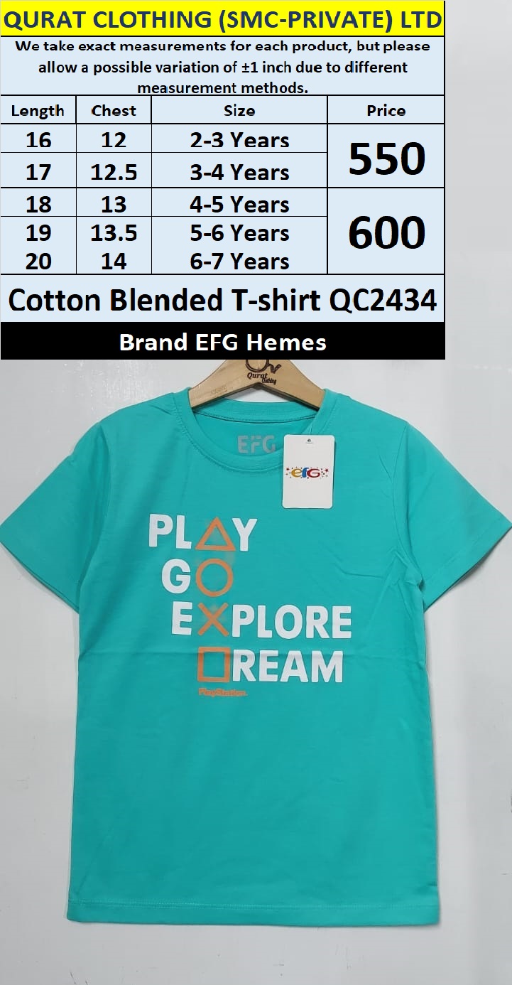 EFG Hemes Brand Cotton Blended T-shirt QC2434