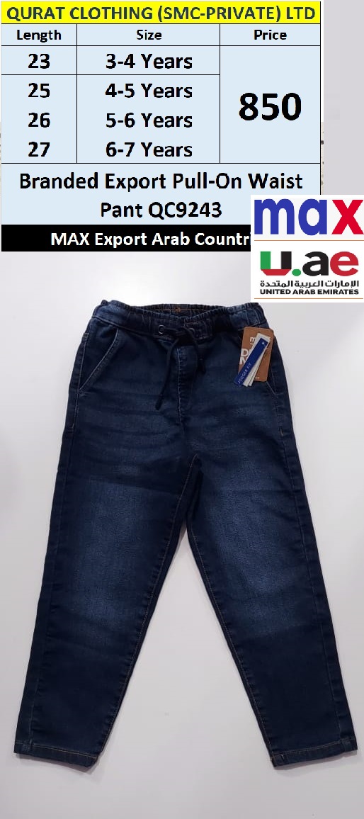 Max Fashion Branded Pull-On Waist Pant QC9243 Export Arab Countries