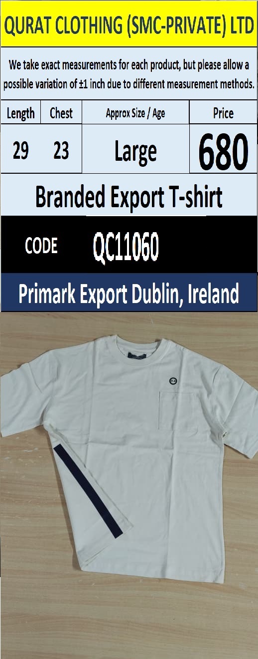 BRANDED EXPORT DROP SHOULDER T-SHIRT QC11060 – Primark Export Dublin, Ireland