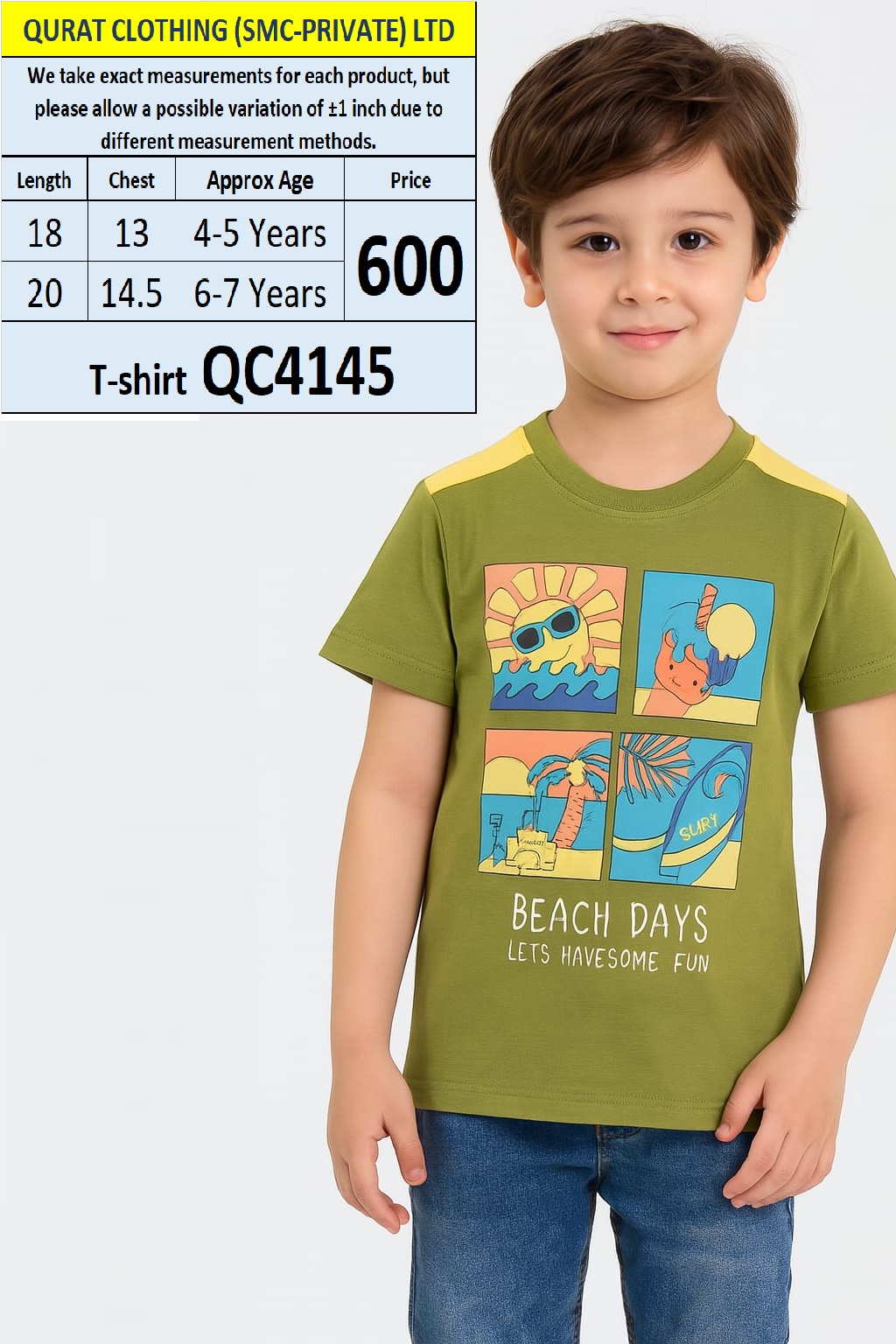 Green Beach Days T-shirt QC4145