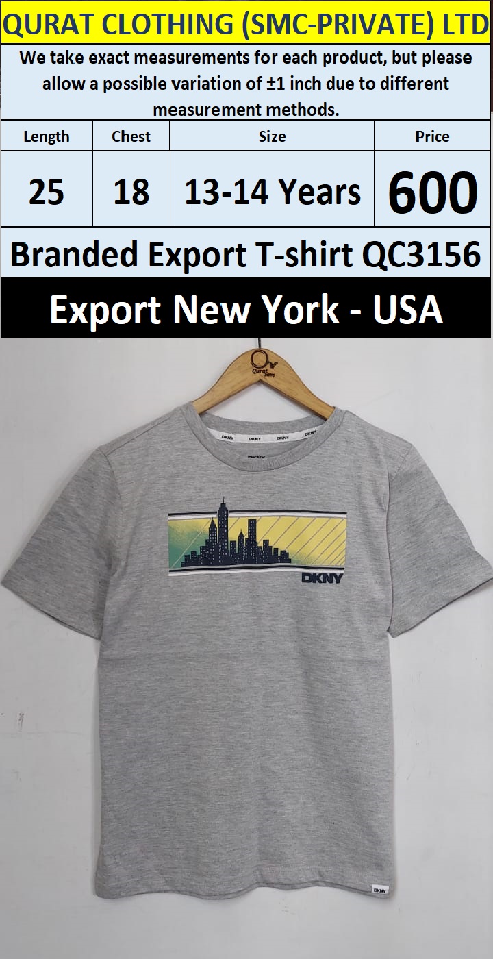 DKNY Brand T-shirt QC3156 Export New York - USA
