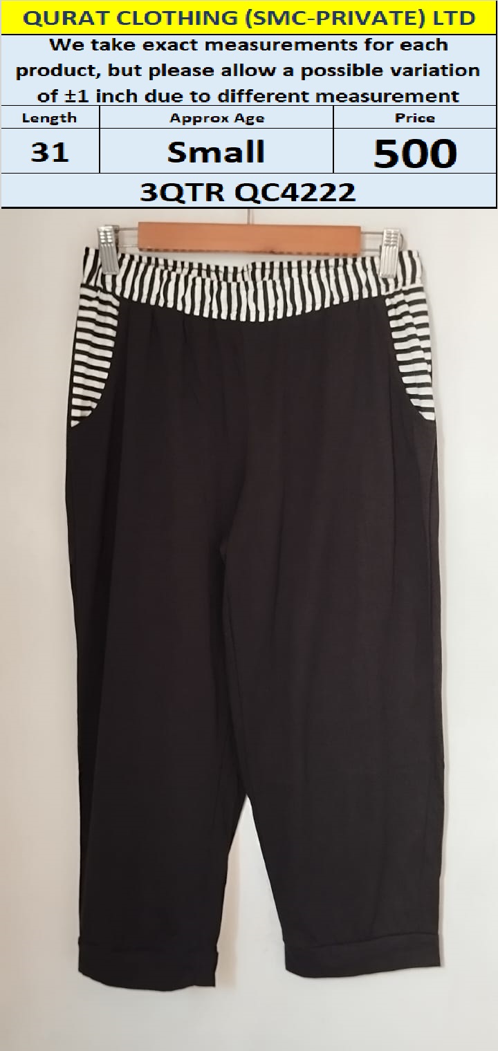 Branded 3 QTR Trouser QC4222