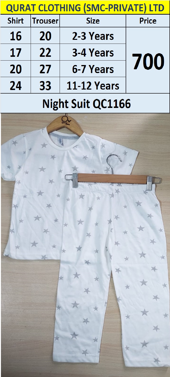 Night suit code QC1166
