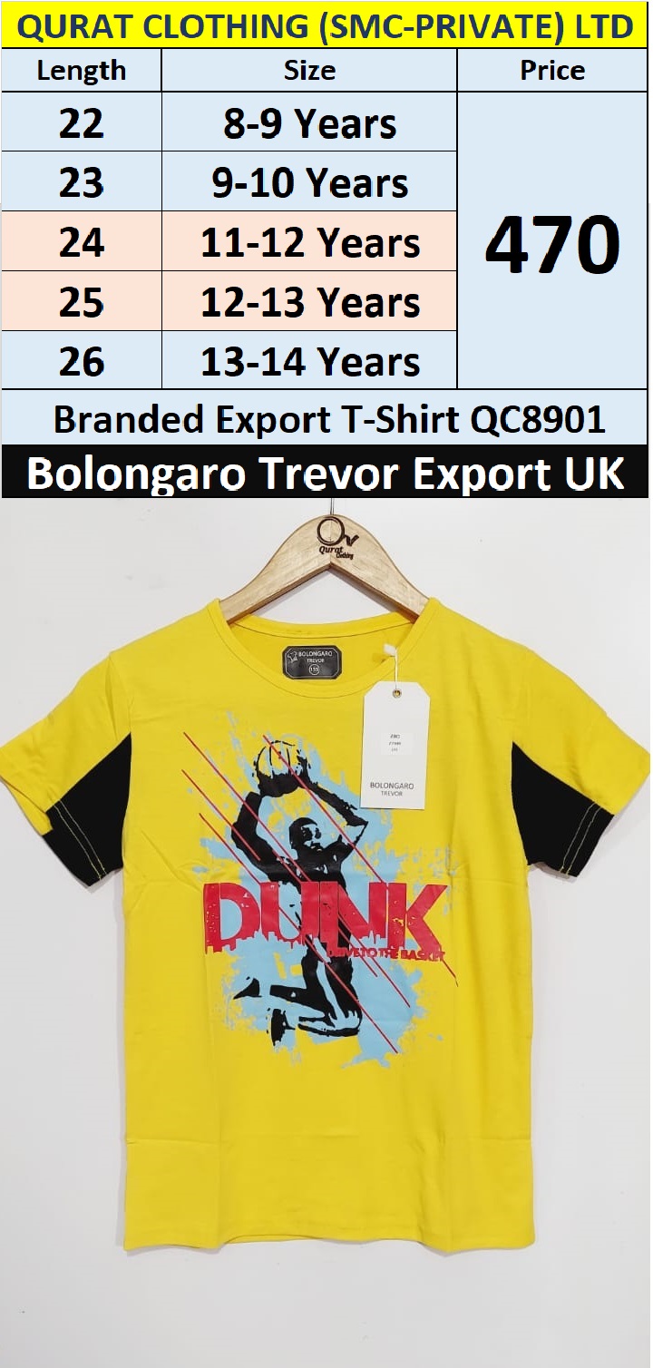 Bolongaro Trevor Branded T-Shirt QC8901 Export United Kingdom