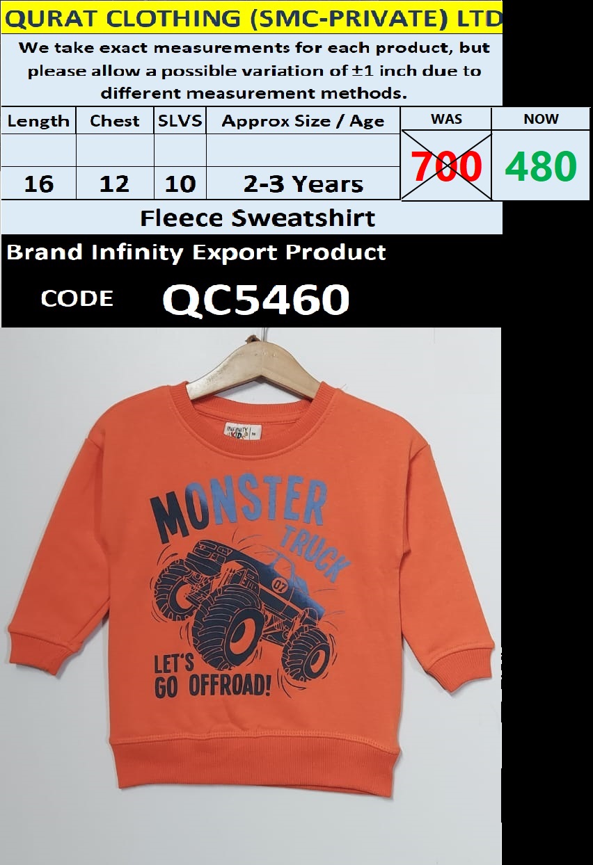 Brand Infinity Kids Fleece Sweatshirt Export Europe - QC5460