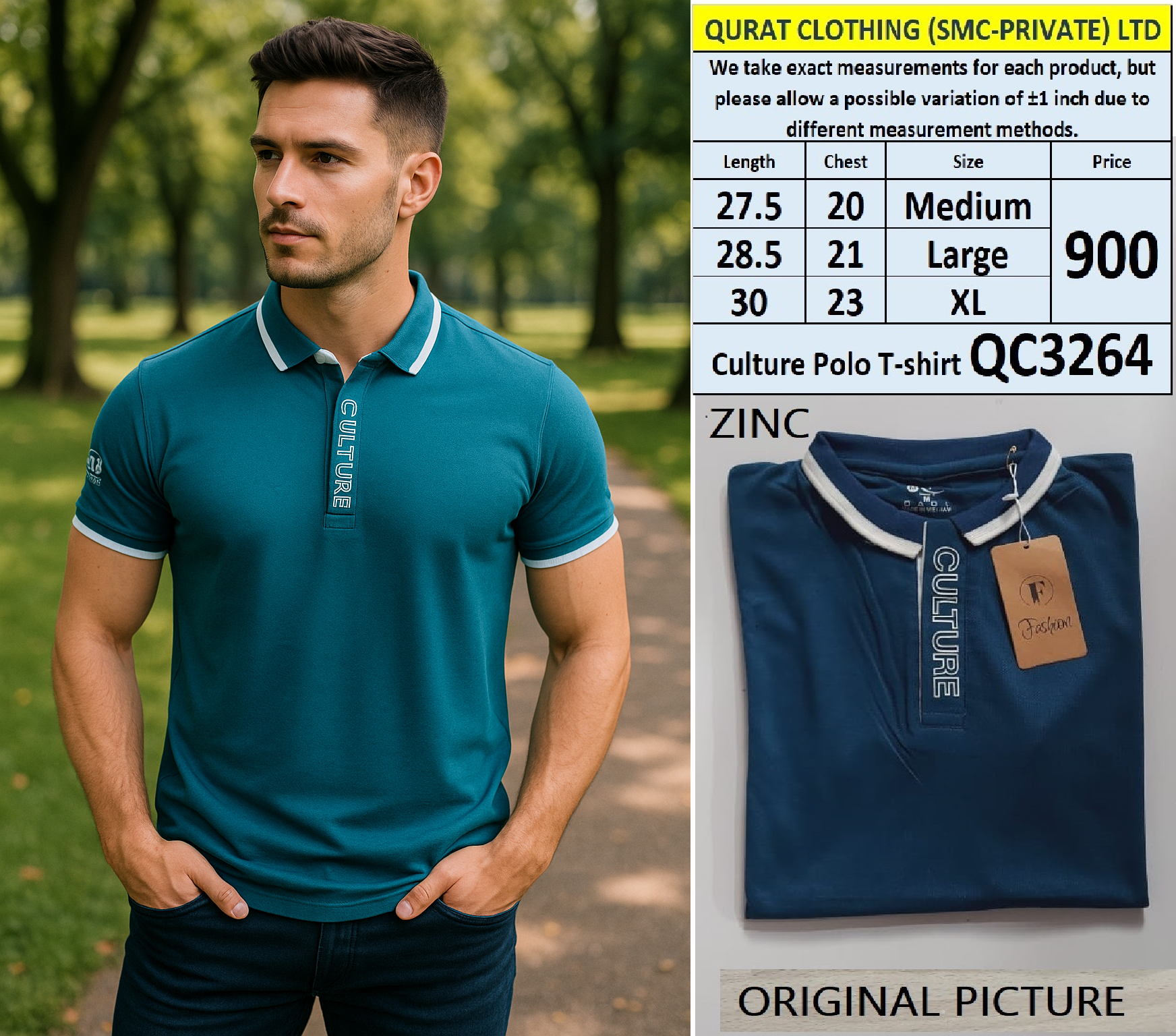 Zinc Stylish Culture Polo T-shirt QC3264