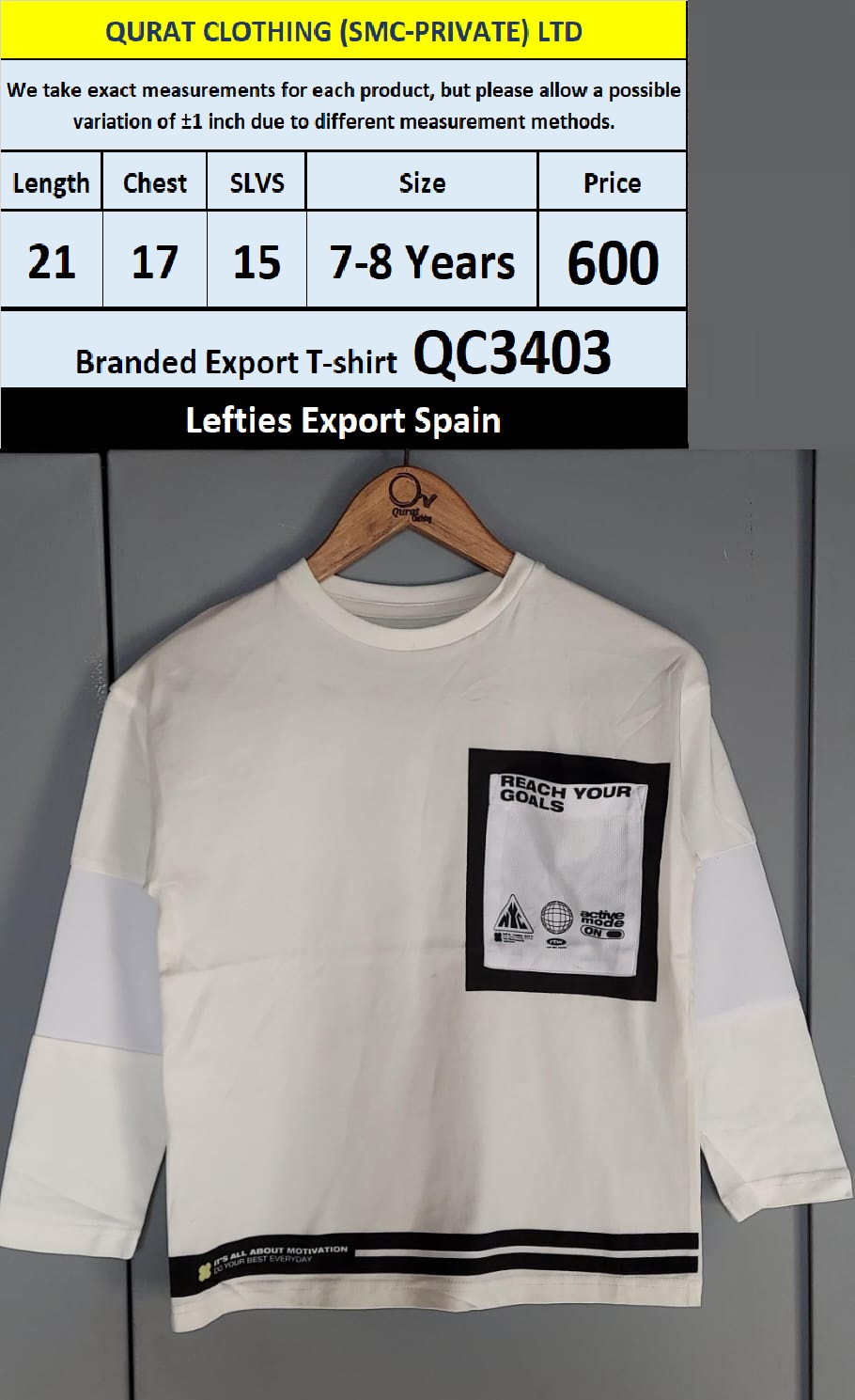 Lefties Brand T-Shirt QC3403 Export Spain - QC3403