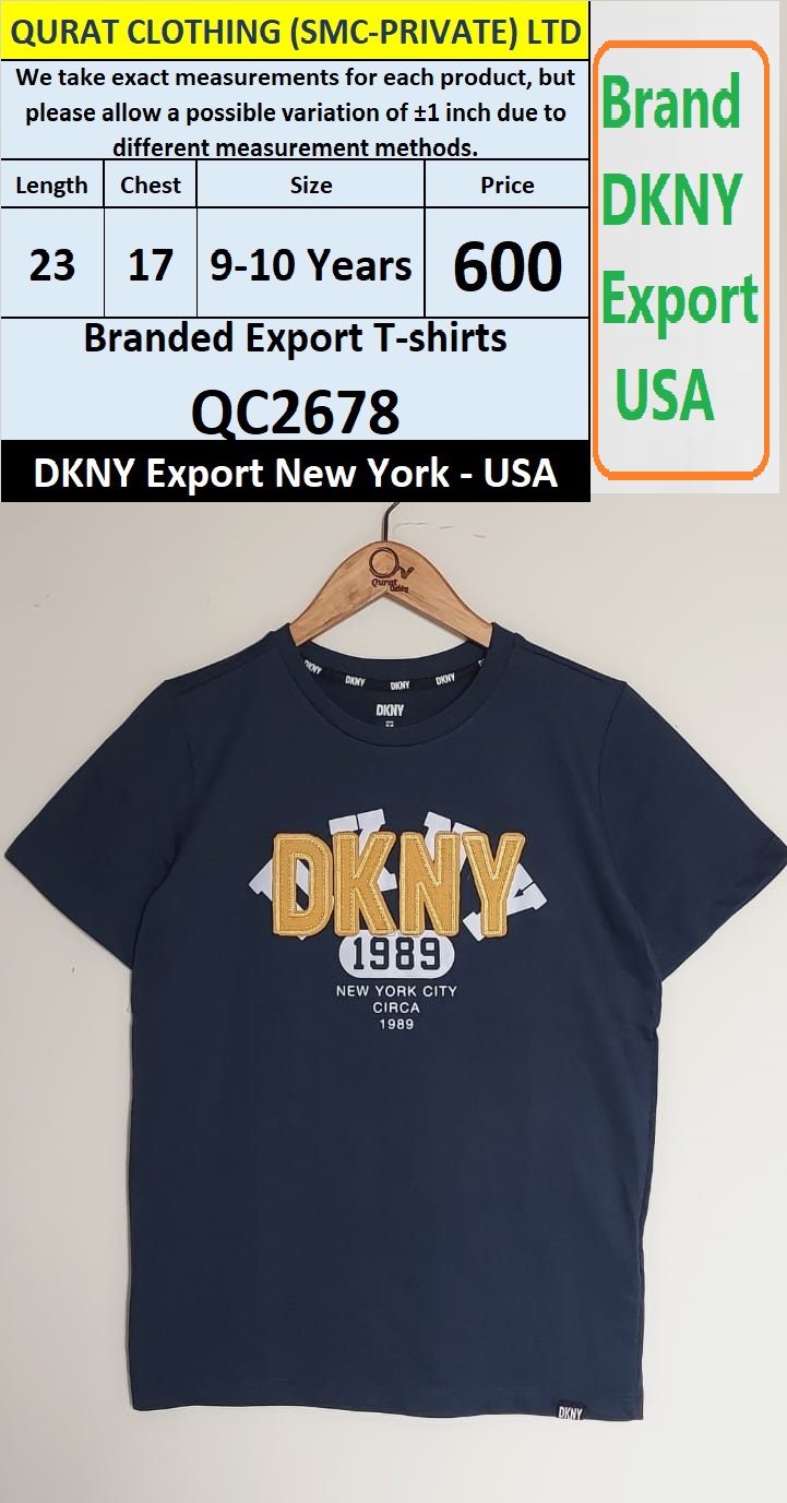 DKNY Brand T-shirt QC2678 Export New York - USA