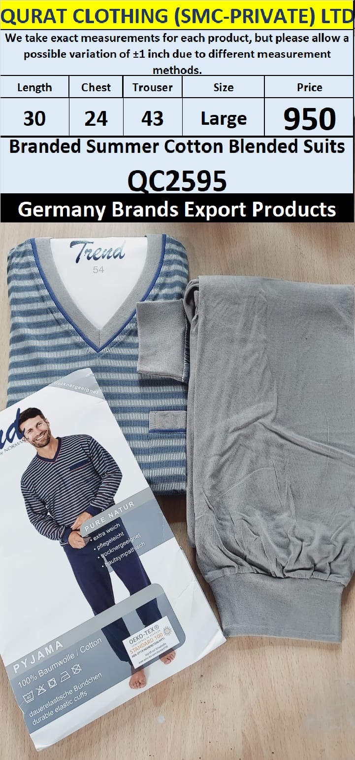 International Brands Summer Cotton Blended Suits Export Germany QC2595