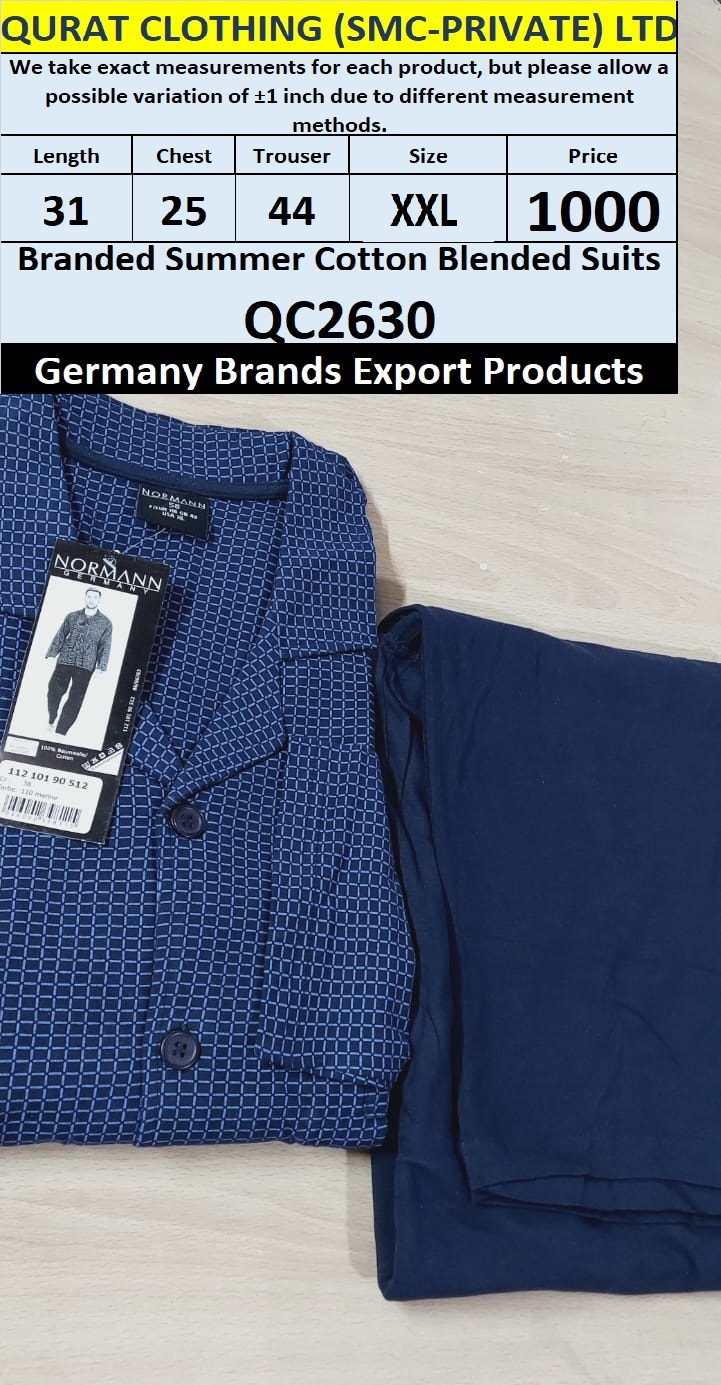 International Brands Summer Cotton Blended Suits Export Germany QC2630
