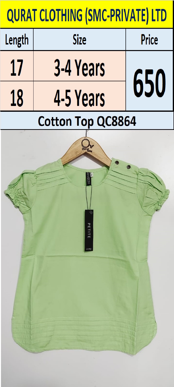 Cotton Top QC8864 Brand Hit & Fit 