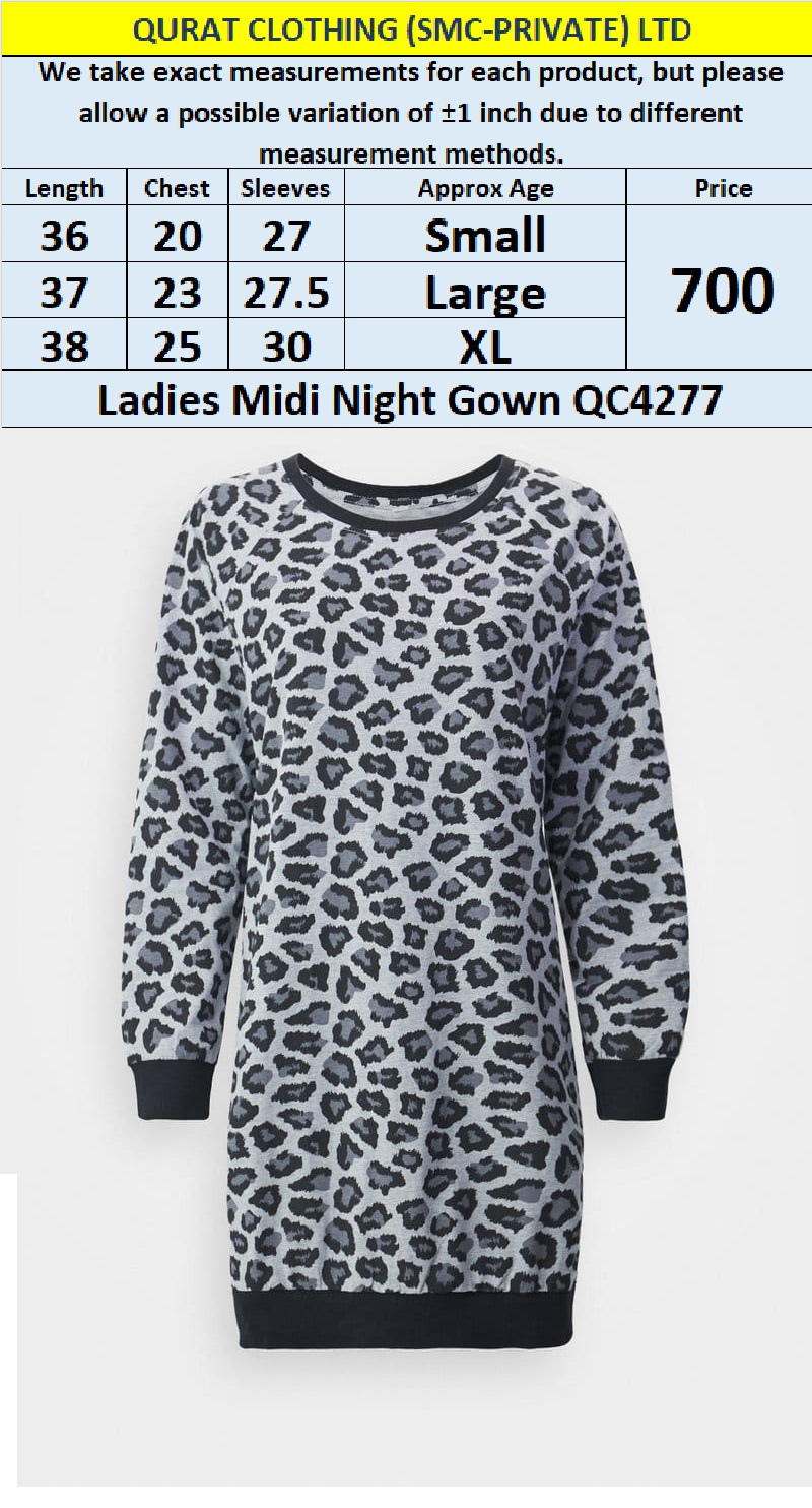 Branded Export Midi Nightgown QC4277