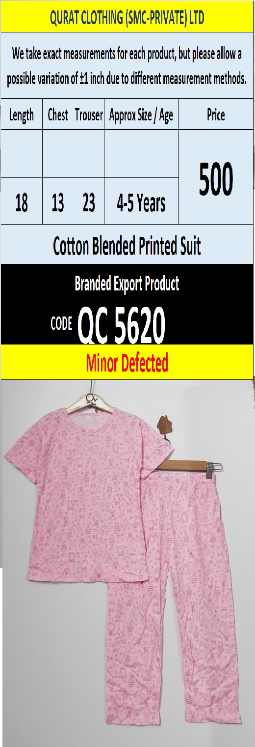 Cotton Blended Printed Suit (Minor Defected) - QC5620