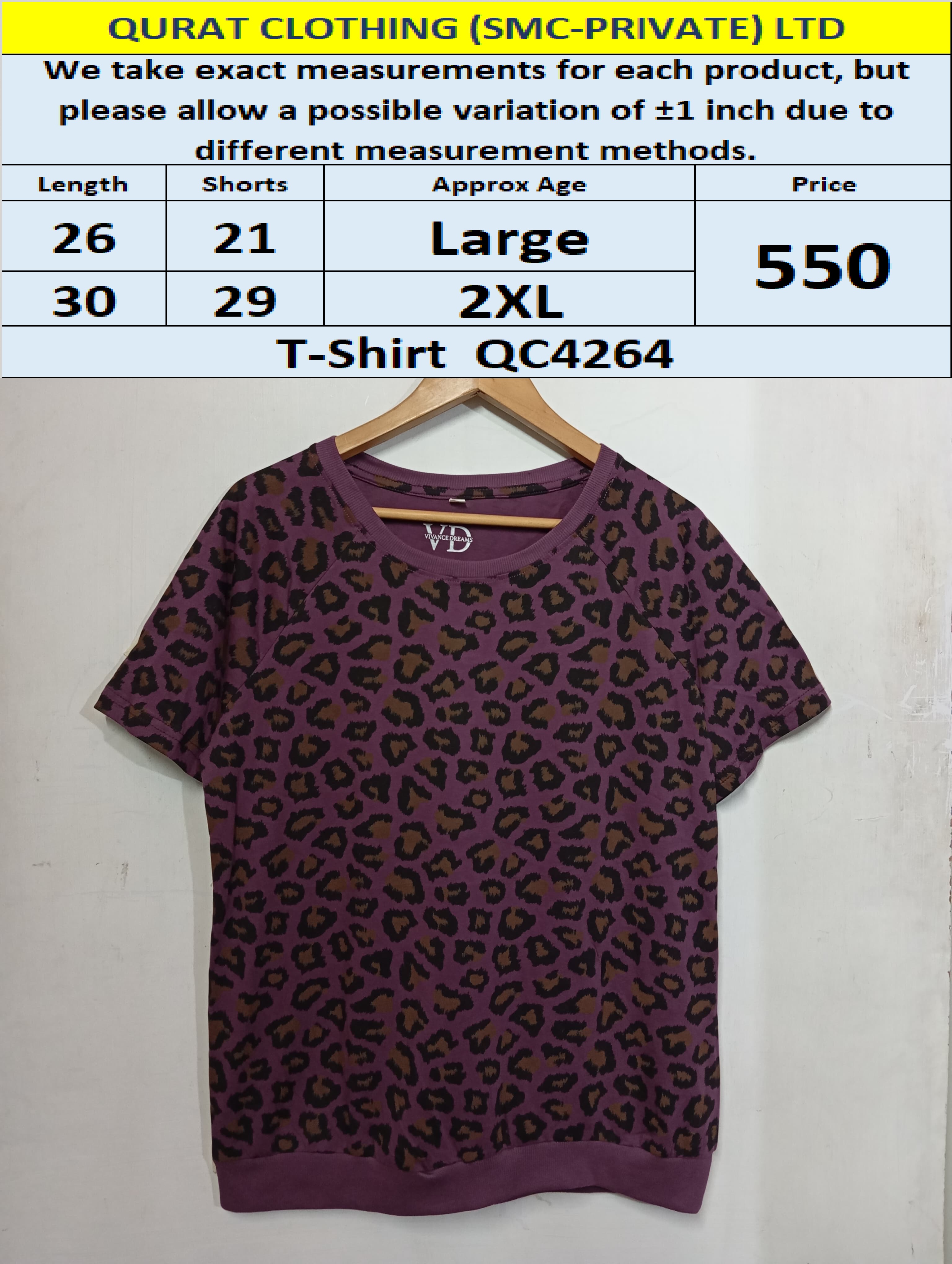 Branded Ladies T-shirt QC4264