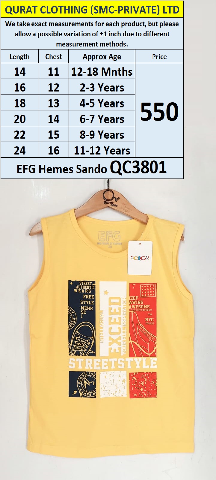 EFG Hemes Brand Sando QC3801